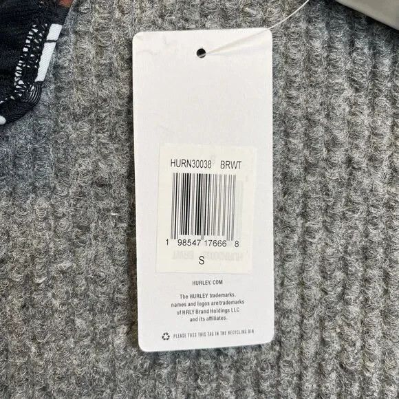 Hurley Women Small Brown Floral Long Sleeve One Piece Swimsuit Surf Rash Guard - Picture 7 of 10